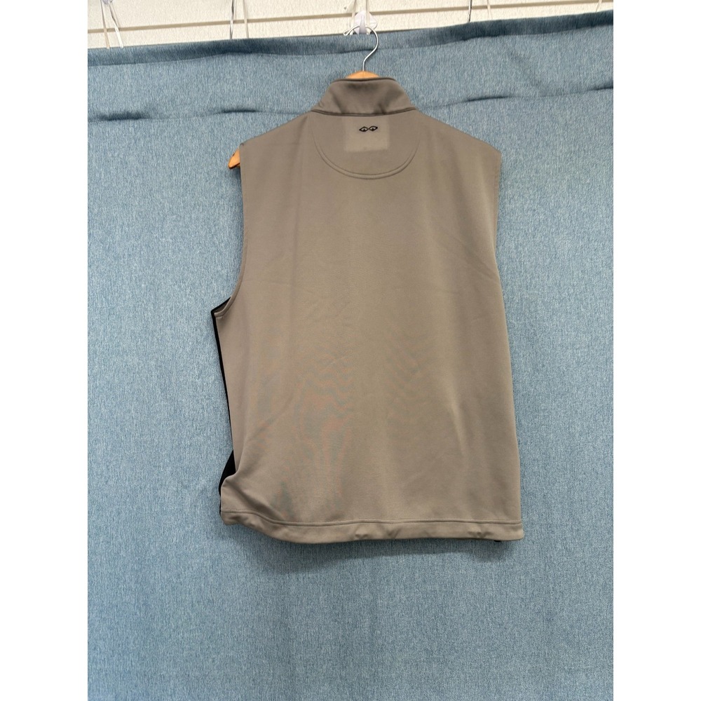 Snake Eyes Mens L Gray 1/4 Zip Golf Vest Sleeveless Performance Windbreaker Used - Picture 5 of 6